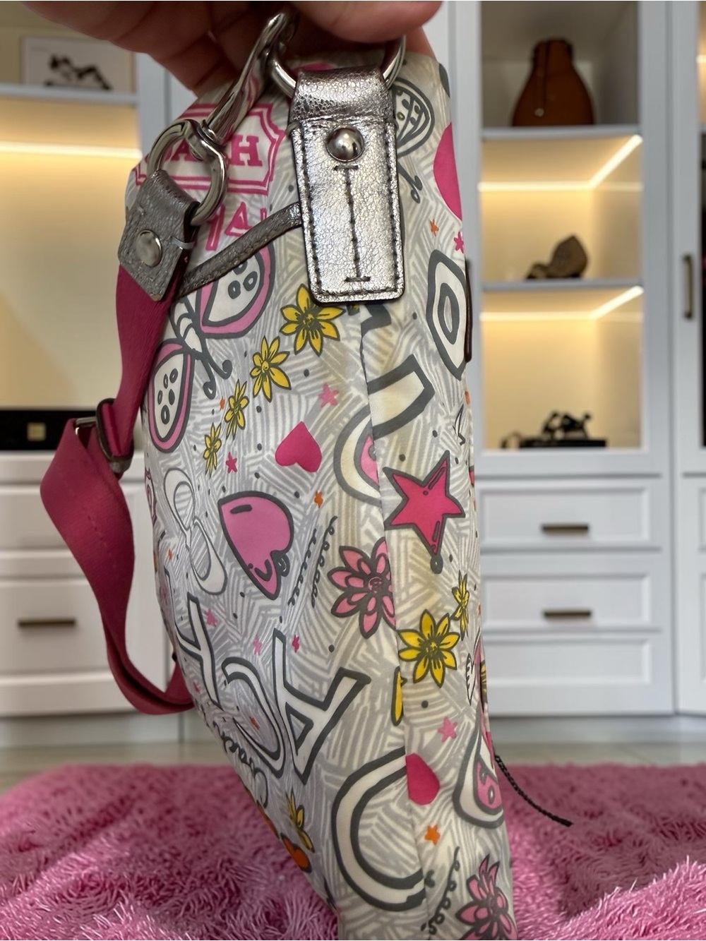 Coach Poppy Butterfly Graffiti Crossbody Bag - Rare Y2K Print - Picture 5 of 12